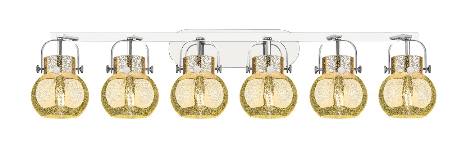 Six Light Bath Vanity by Innovations - Downtown Urban Collection, Polished Chrome Finish - 423-6W-PC-G410-6ME
