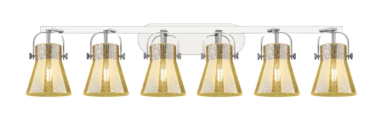 Six Light Bath Vanity by Innovations - Downtown Urban Collection, Polished Chrome Finish - 423-6W-PC-G411-6ME