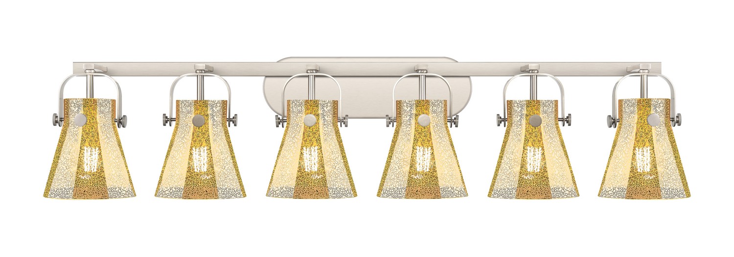 Six Light Bath Vanity by Innovations - Downtown Urban Collection, Satin Nickel Finish - 423-6W-SN-G411-6ME