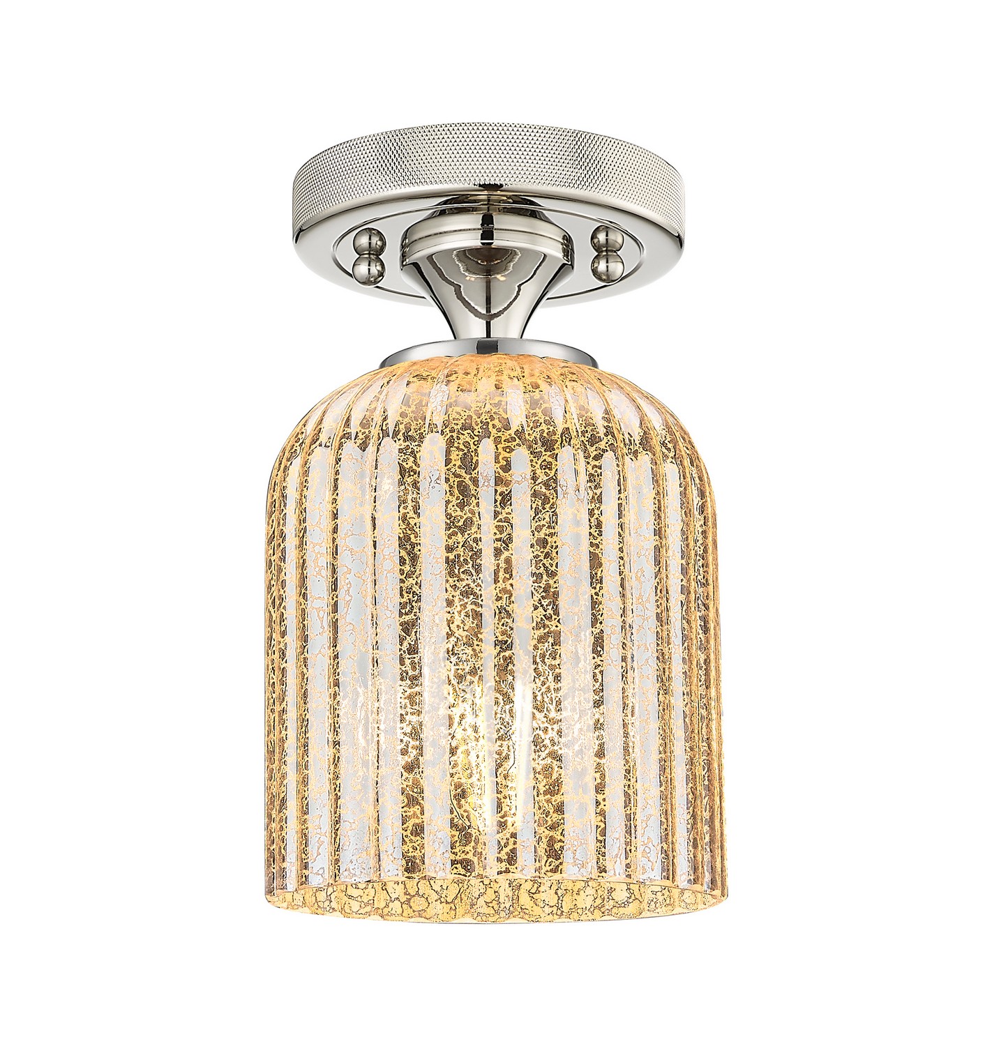 One Light Flush Mount by Innovations - Downtown Urban Collection, Polished Nickel Finish - 434-1F-PN-G559-5ME