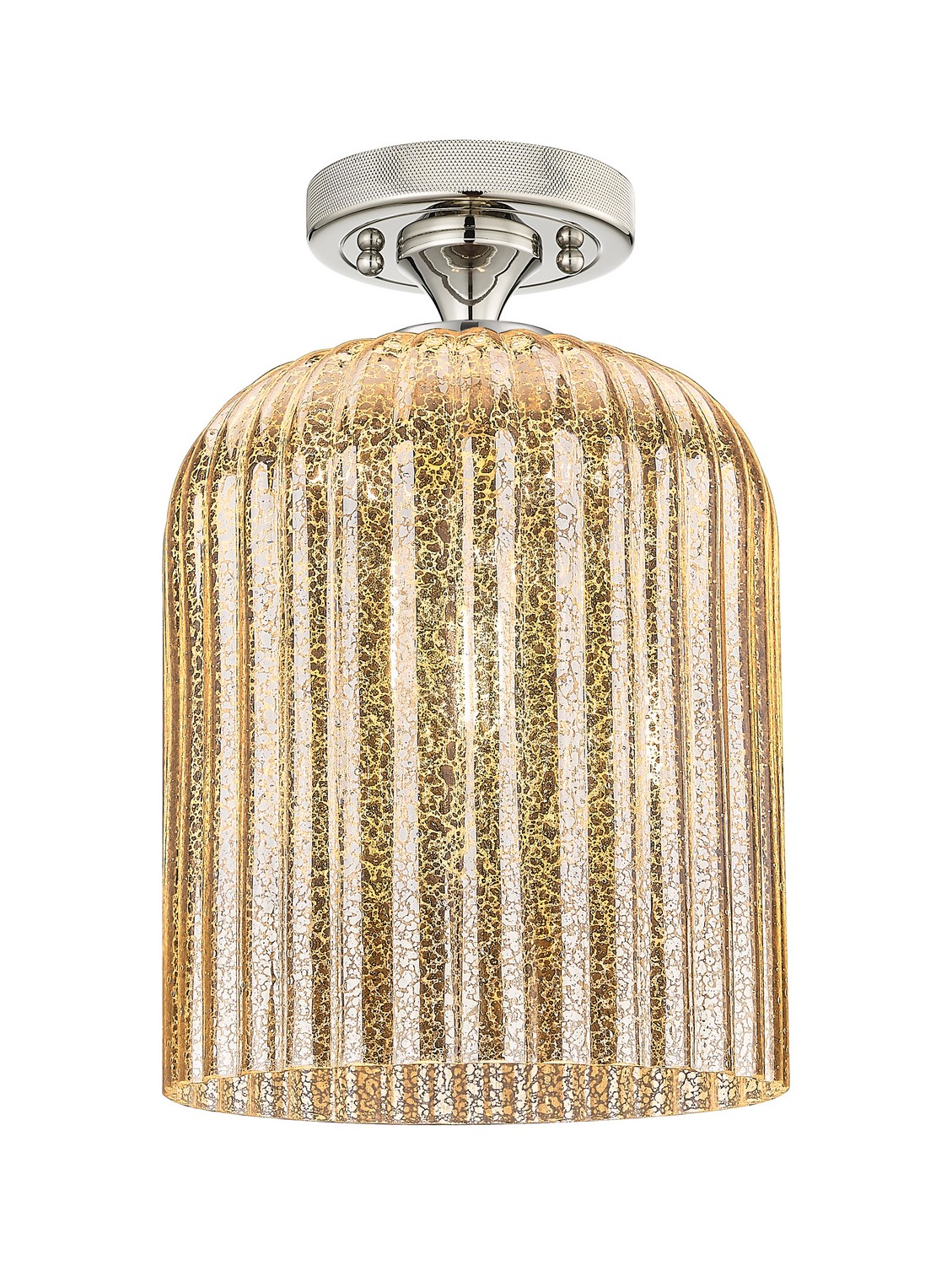 One Light Flush Mount by Innovations - Downtown Urban Collection, Polished Nickel Finish - 434-1F-PN-G559-8ME
