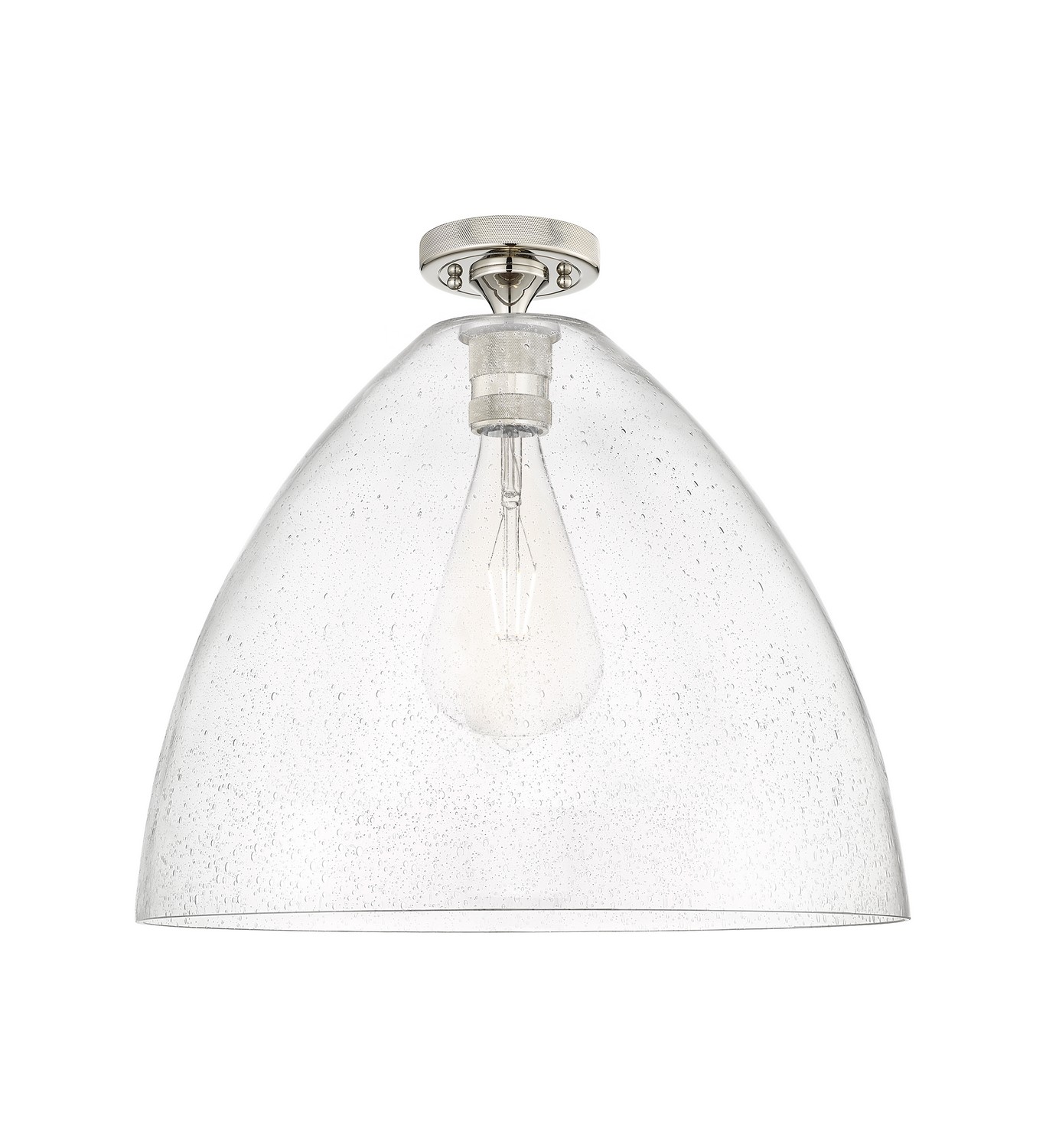 One Light Flush Mount by Innovations - Downtown Urban Collection, Polished Nickel Finish - 434-1F-PN-GBD-164