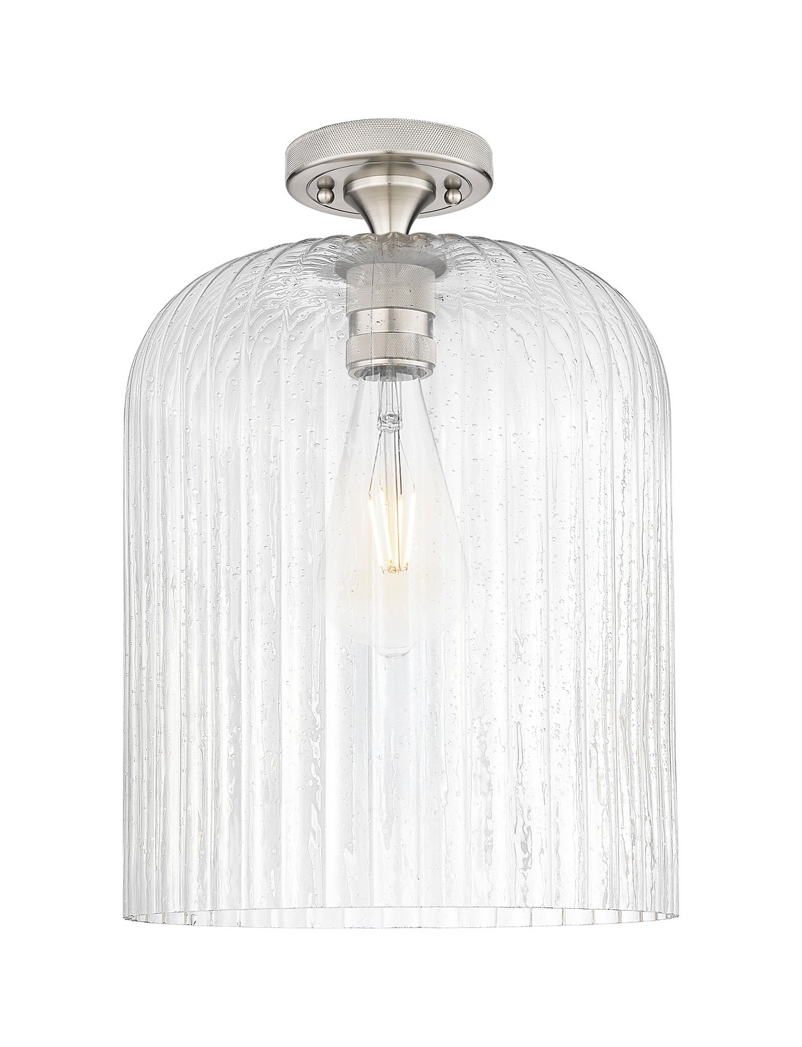 One Light Flush Mount by Innovations - Downtown Urban Collection, Satin Nickel Finish - 434-1F-SN-G559-12SDY