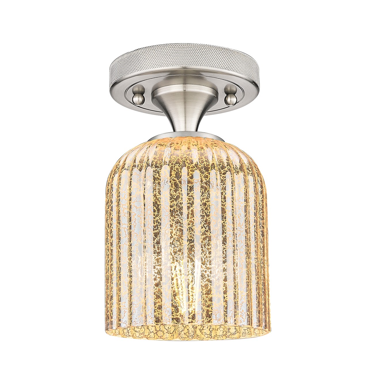 One Light Flush Mount by Innovations - Downtown Urban Collection, Satin Nickel Finish - 434-1F-SN-G559-5ME