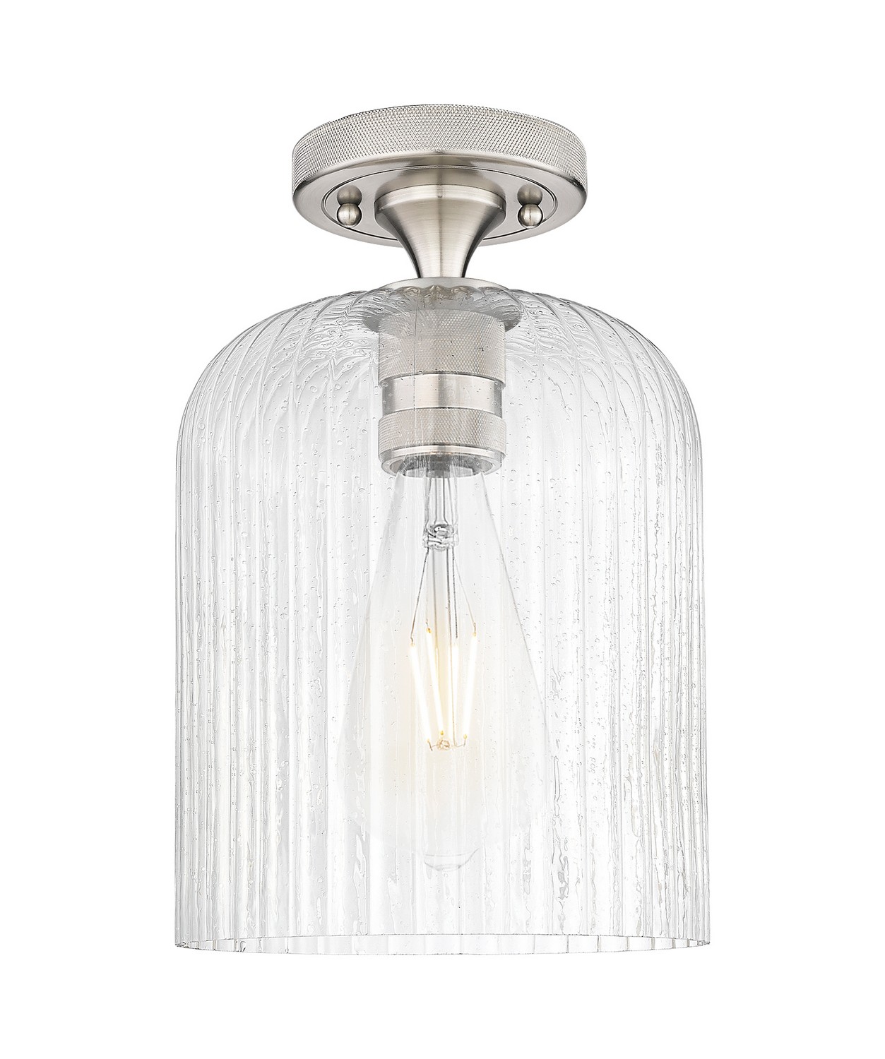 One Light Flush Mount by Innovations - Downtown Urban Collection, Satin Nickel Finish - 434-1F-SN-G559-8SDY