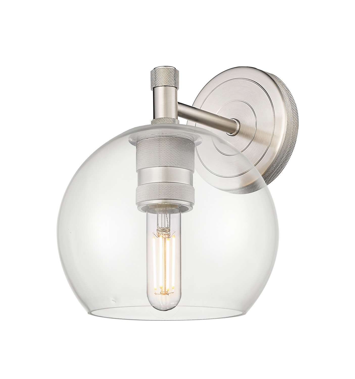 One Light Wall Sconce by Innovations - Downtown Urban Collection, Satin Nickel Finish - 434-1W-SN-G122-6