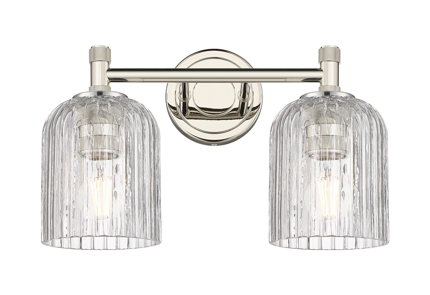 Two Light Bath Vanity by Innovations - Downtown Urban Collection, Polished Nickel Finish - 434-2W-PN-G559-5CL