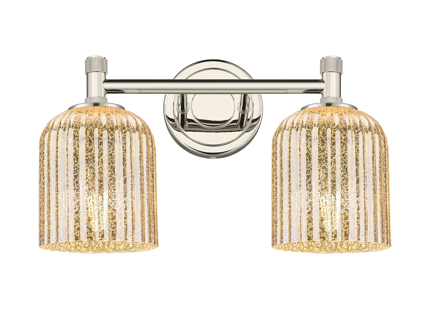 Two Light Bath Vanity by Innovations - Downtown Urban Collection, Polished Nickel Finish - 434-2W-PN-G559-5ME