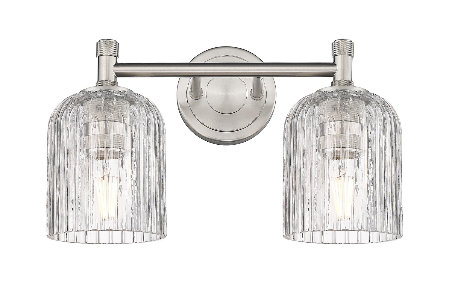 Two Light Bath Vanity by Innovations - Downtown Urban Collection, Satin Nickel Finish - 434-2W-SN-G559-5CL
