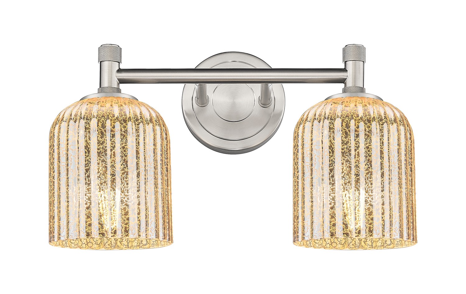 Two Light Bath Vanity by Innovations - Downtown Urban Collection, Satin Nickel Finish - 434-2W-SN-G559-5ME