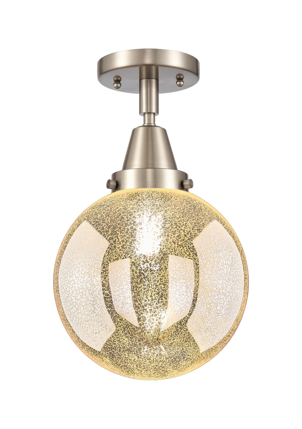 One Light Semi-Flush Mount by Innovations - Caden Collection, Brushed Satin Nickel Finish - 447-1C-SN-G208-8