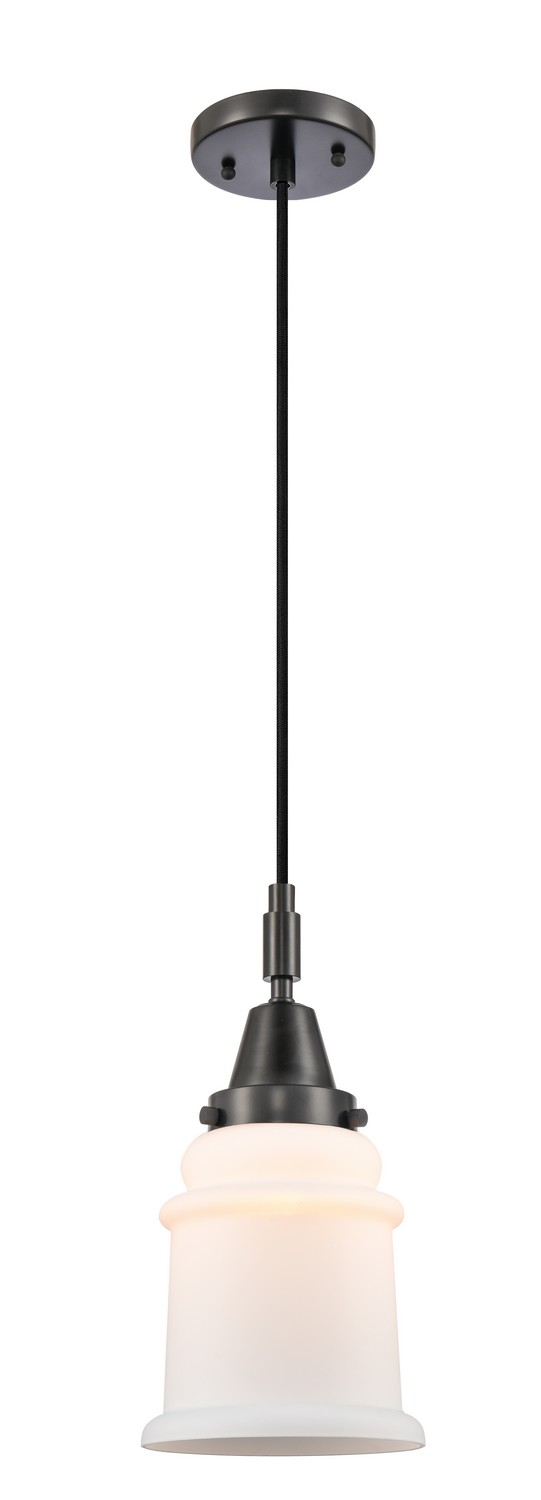 One Light Mini Pendant by Innovations - Caden Collection, Matte Black Finish - 447-1P-BK-G181