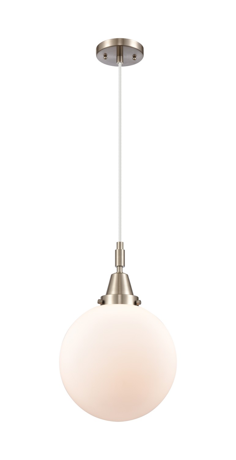 One Light Mini Pendant by Innovations - Caden Collection, Brushed Satin Nickel Finish - 447-1P-SN-G201-10