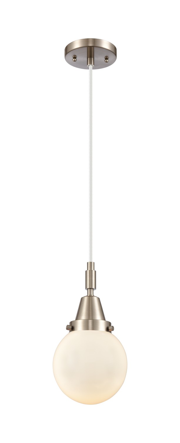 One Light Mini Pendant by Innovations - Caden Collection, Brushed Satin Nickel Finish - 447-1P-SN-G201-6