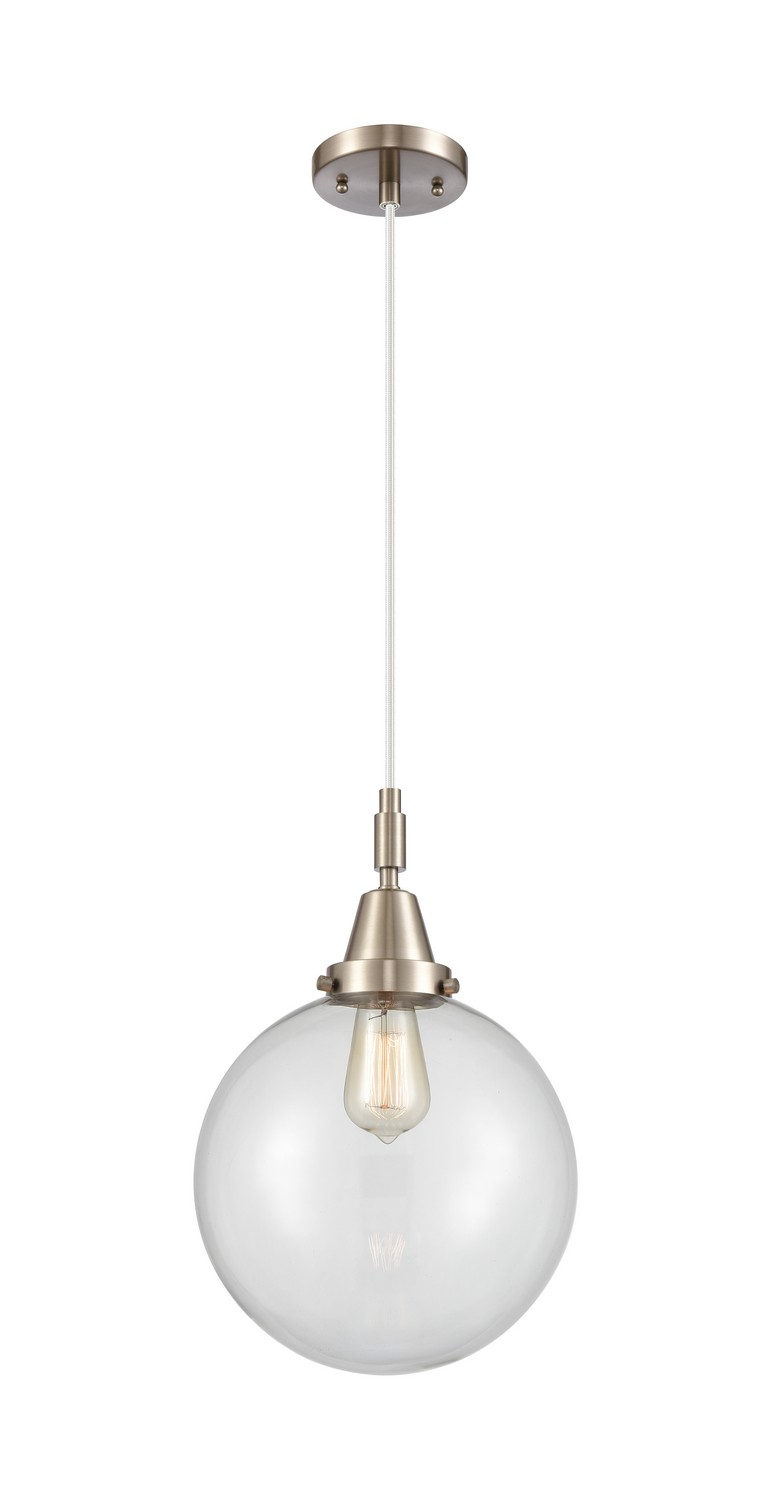 One Light Mini Pendant by Innovations - Caden Collection, Brushed Satin Nickel Finish - 447-1P-SN-G202-10