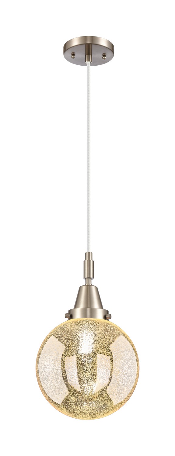 One Light Mini Pendant by Innovations - Caden Collection, Brushed Satin Nickel Finish - 447-1P-SN-G204-8