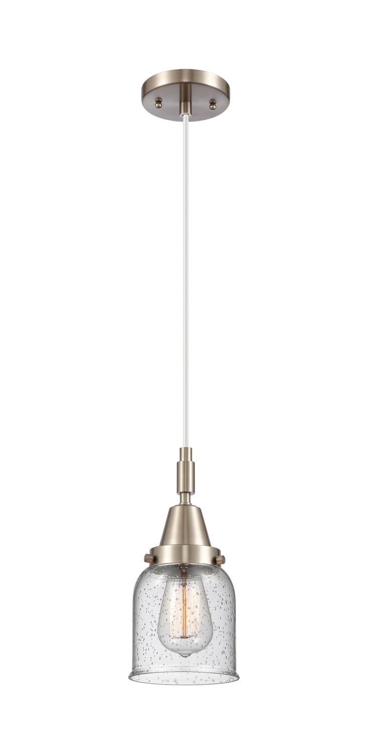 One Light Mini Pendant by Innovations - Caden Collection, Brushed Satin Nickel Finish - 447-1P-SN-G54