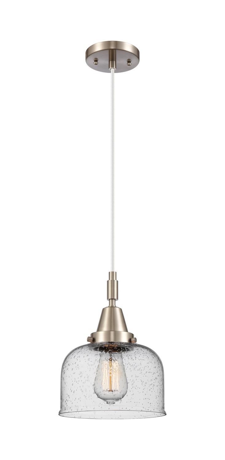 One Light Mini Pendant by Innovations - Caden Collection, Brushed Satin Nickel Finish - 447-1P-SN-G74
