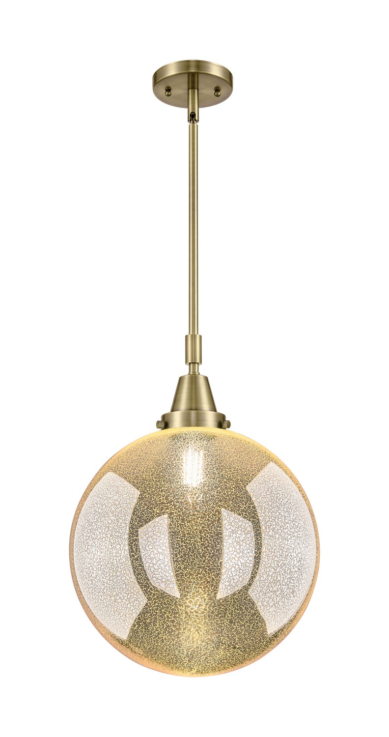 One Light Mini Pendant by Innovations - Caden Collection, Antique Brass Finish - 447-1S-AB-G208-12