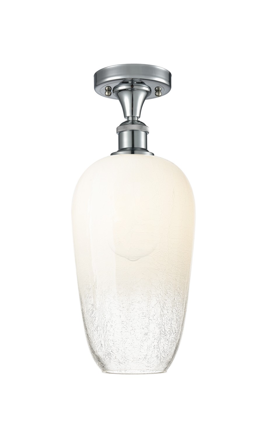 One Light Semi-Flush Mount by Innovations - Ballston Collection, Polished Chrome Finish - 516-1C-PC-G484-7OP