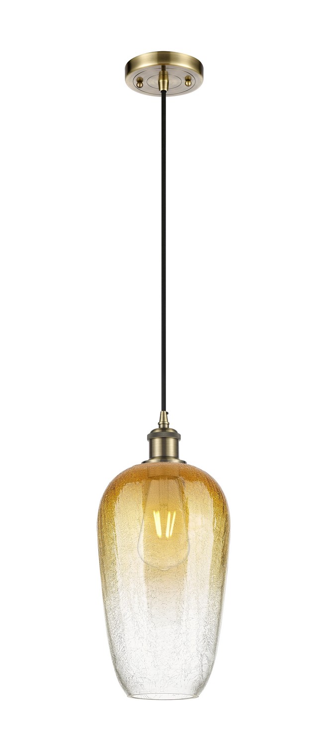 One Light Mini Pendant by Innovations - Ballston Collection, Antique Brass Finish - 516-1P-AB-G484-7AM