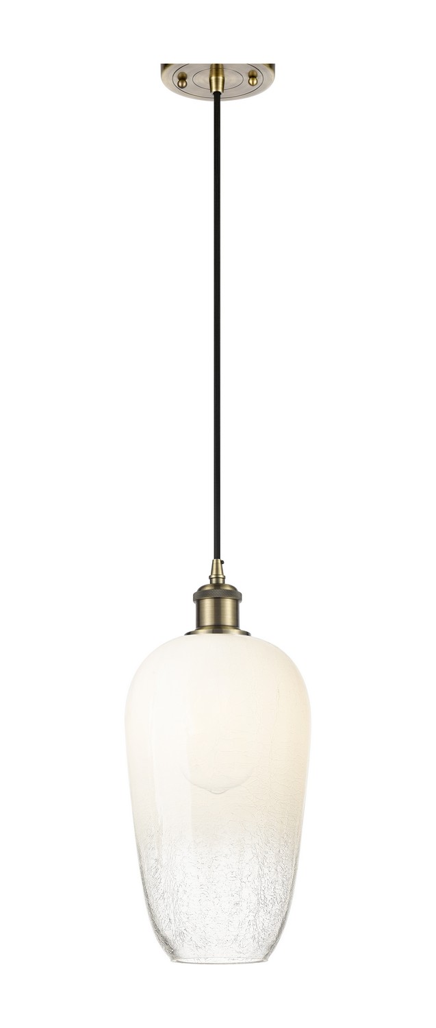 One Light Mini Pendant by Innovations - Ballston Collection, Antique Brass Finish - 516-1P-AB-G484-7OP