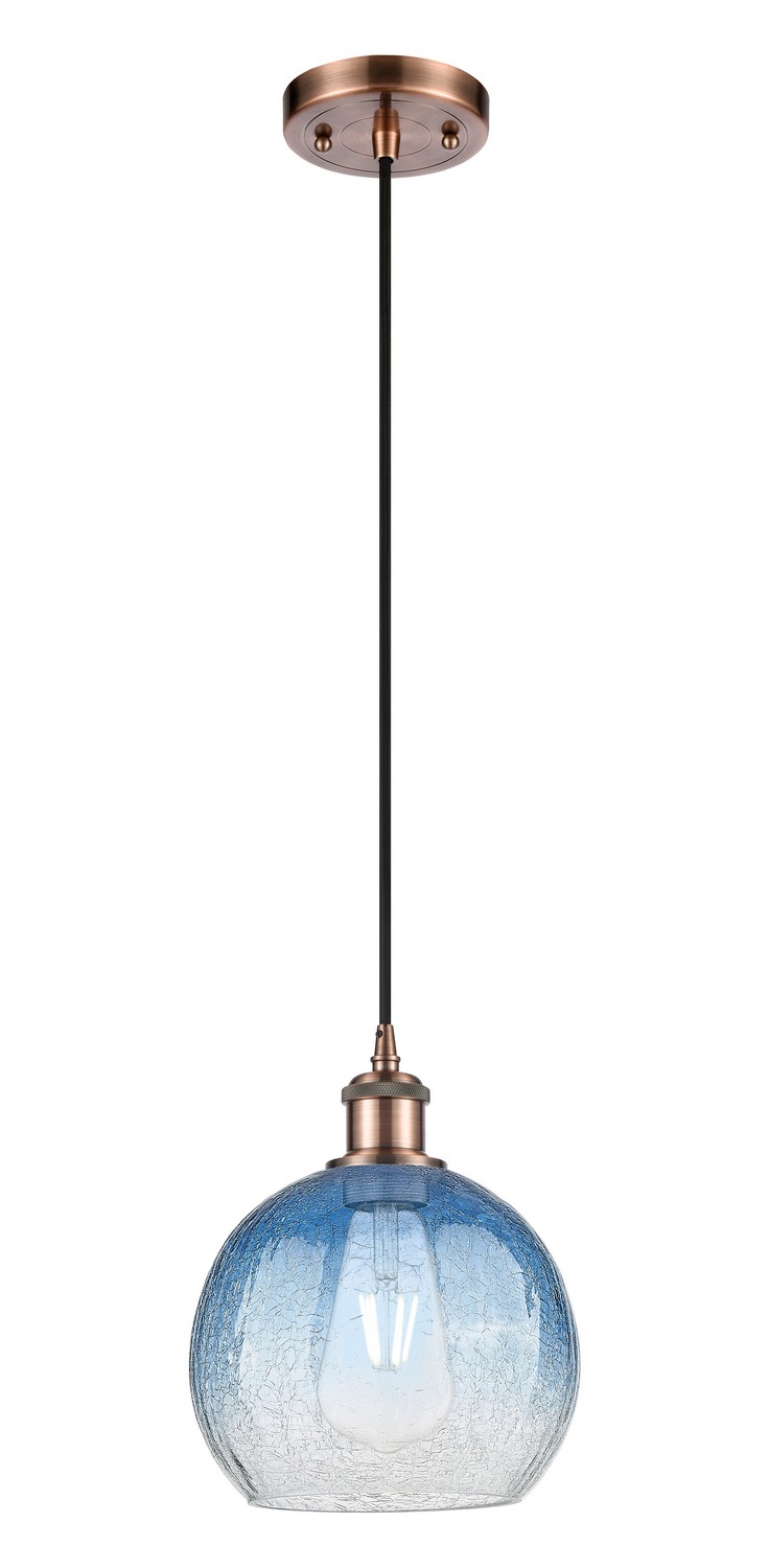 One Light Mini Pendant by Innovations - Ballston Collection, Antique Copper Finish - 516-1P-AC-G483-8SB