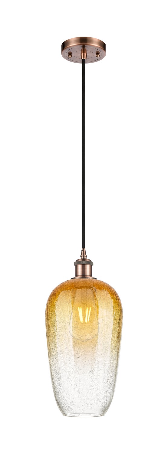One Light Mini Pendant by Innovations - Ballston Collection, Antique Copper Finish - 516-1P-AC-G484-7AM