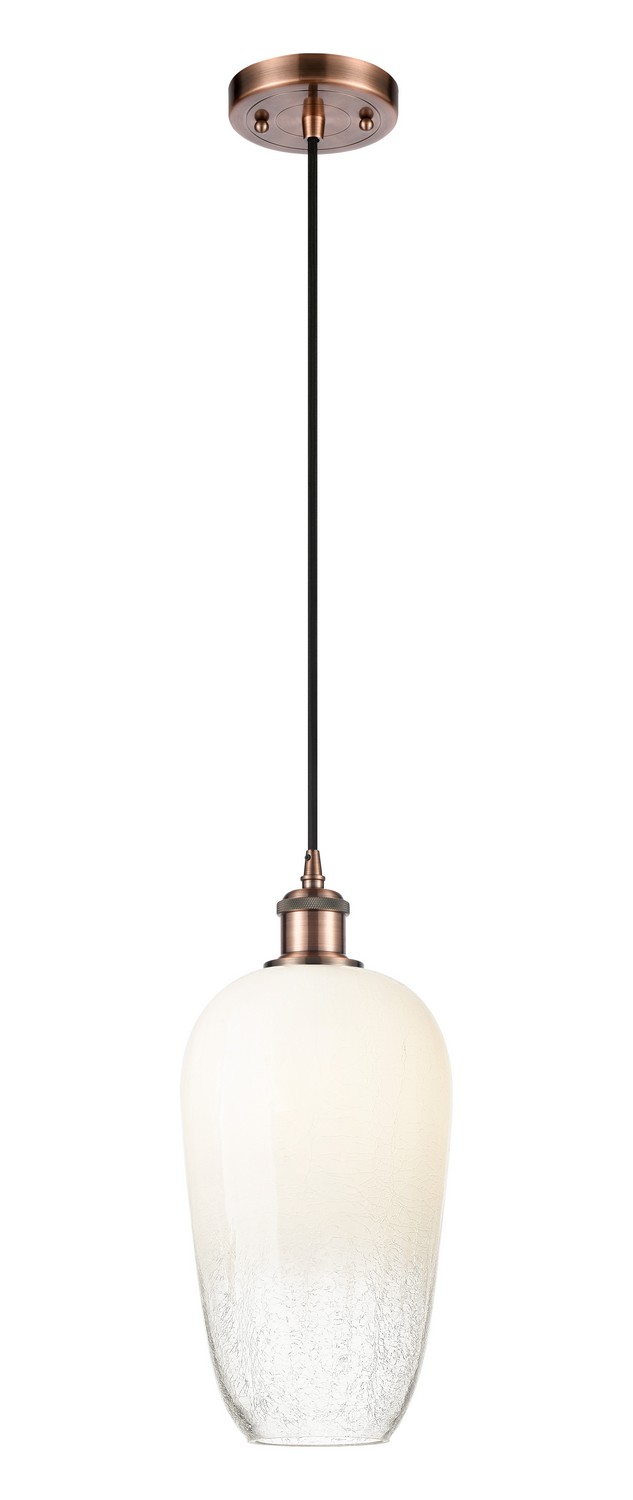 One Light Mini Pendant by Innovations - Ballston Collection, Antique Copper Finish - 516-1P-AC-G484-7OP