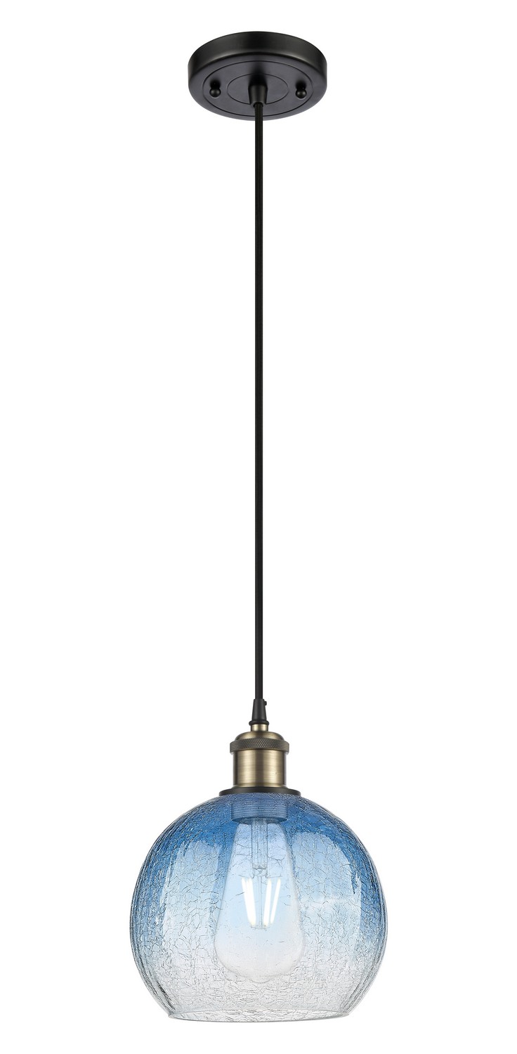 One Light Mini Pendant by Innovations - Ballston Collection, Black Antique Brass Finish - 516-1P-BAB-G483-8SB