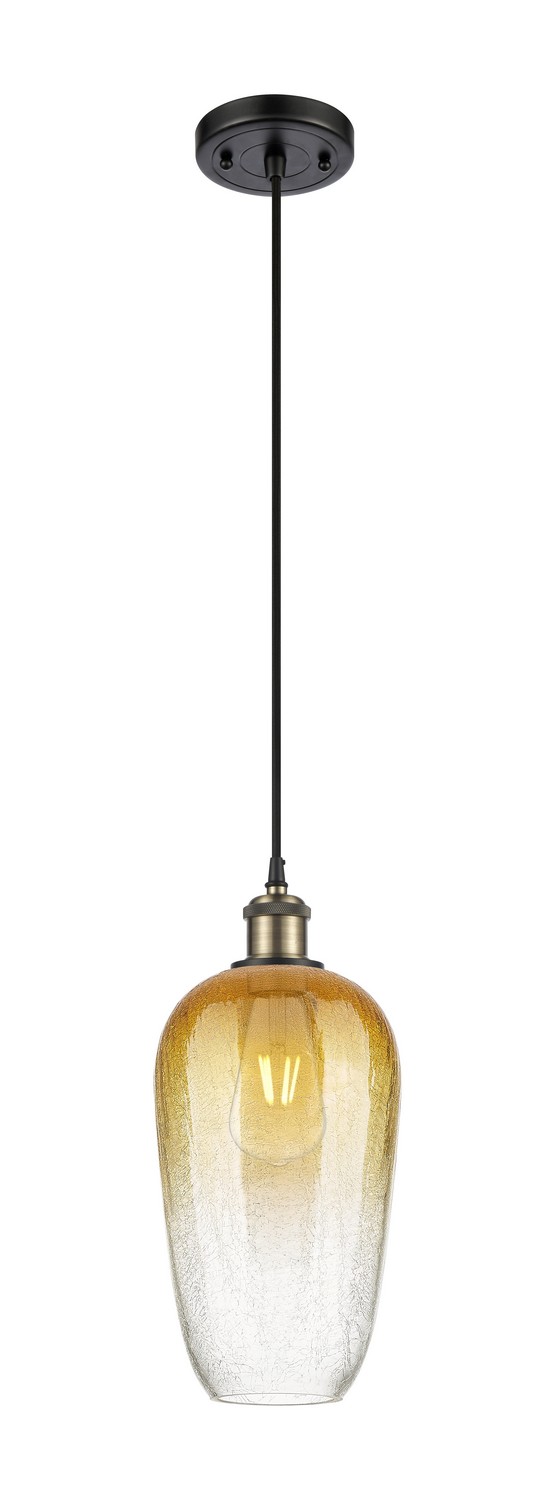 One Light Mini Pendant by Innovations - Ballston Collection, Black Antique Brass Finish - 516-1P-BAB-G484-7AM