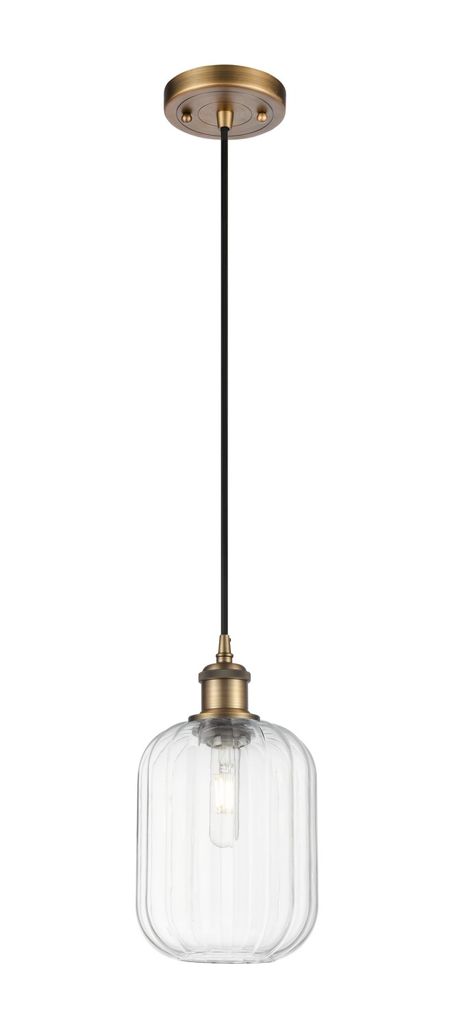 One Light Mini Pendant by Innovations - Ballston Collection, Brushed Brass Finish - 516-1P-BB-G460-7CL