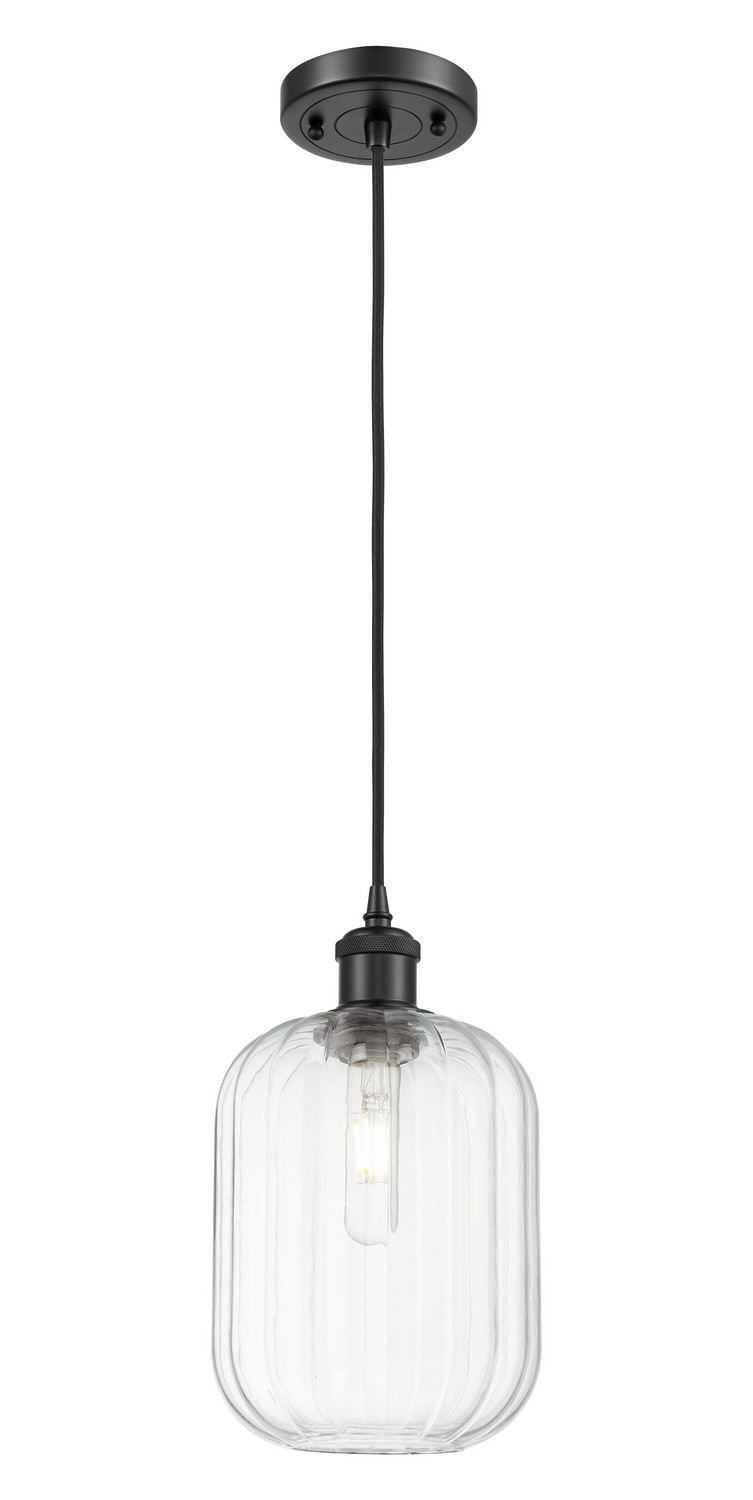 One Light Mini Pendant by Innovations - Ballston Collection, Matte Black Finish - 516-1P-BK-G460-7CL