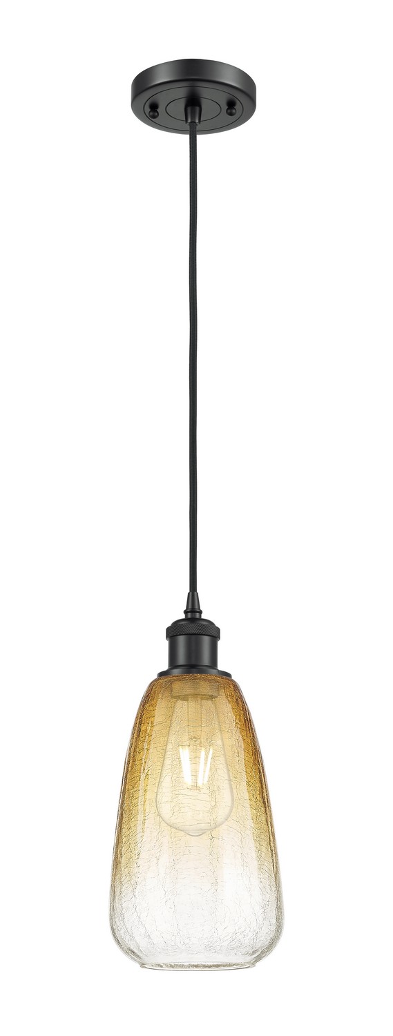 One Light Mini Pendant by Innovations - Ballston Collection, Matte Black Finish - 516-1P-BK-G480-6AM