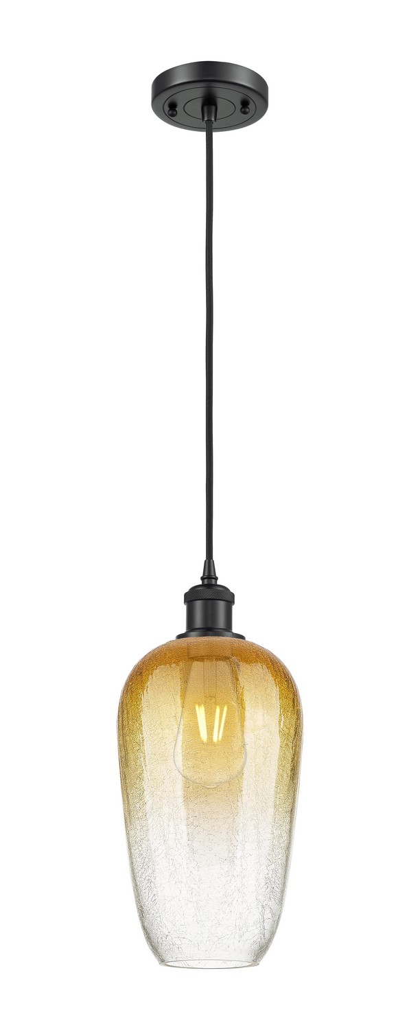One Light Mini Pendant by Innovations - Ballston Collection, Matte Black Finish - 516-1P-BK-G484-7AM