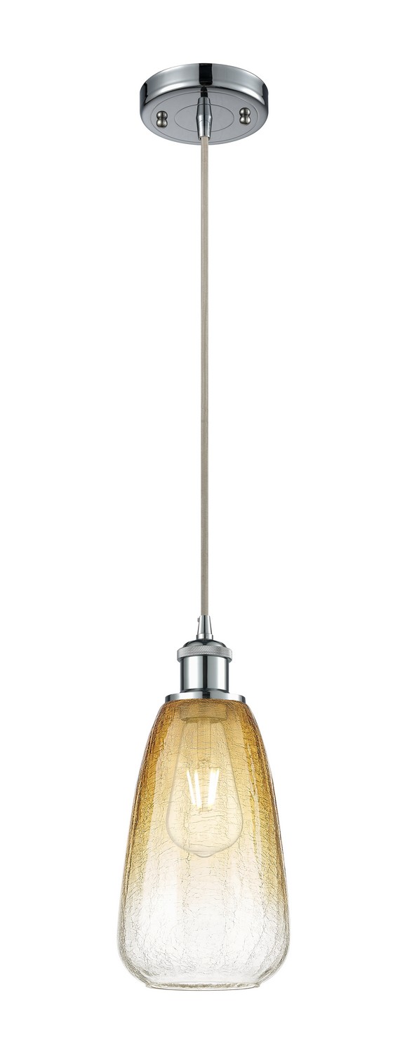 One Light Mini Pendant by Innovations - Ballston Collection, Polished Chrome Finish - 516-1P-PC-G480-6AM