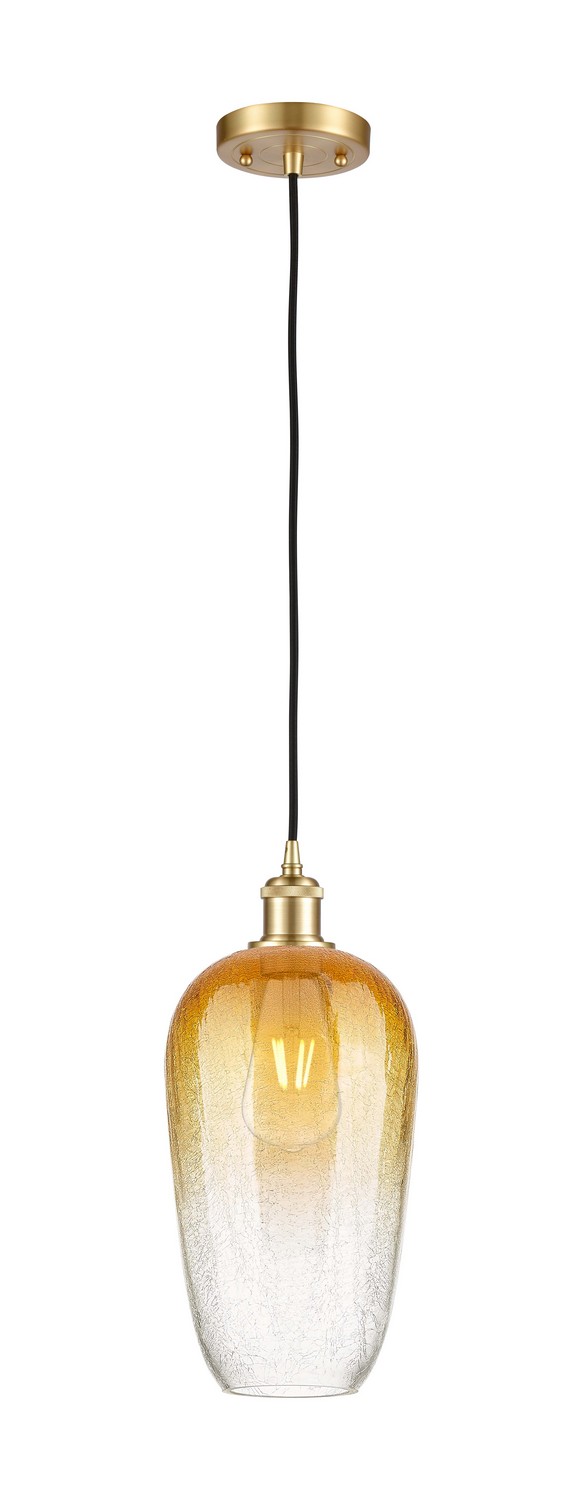 One Light Mini Pendant by Innovations - Ballston Collection, Satin Gold Finish - 516-1P-SG-G484-7AM
