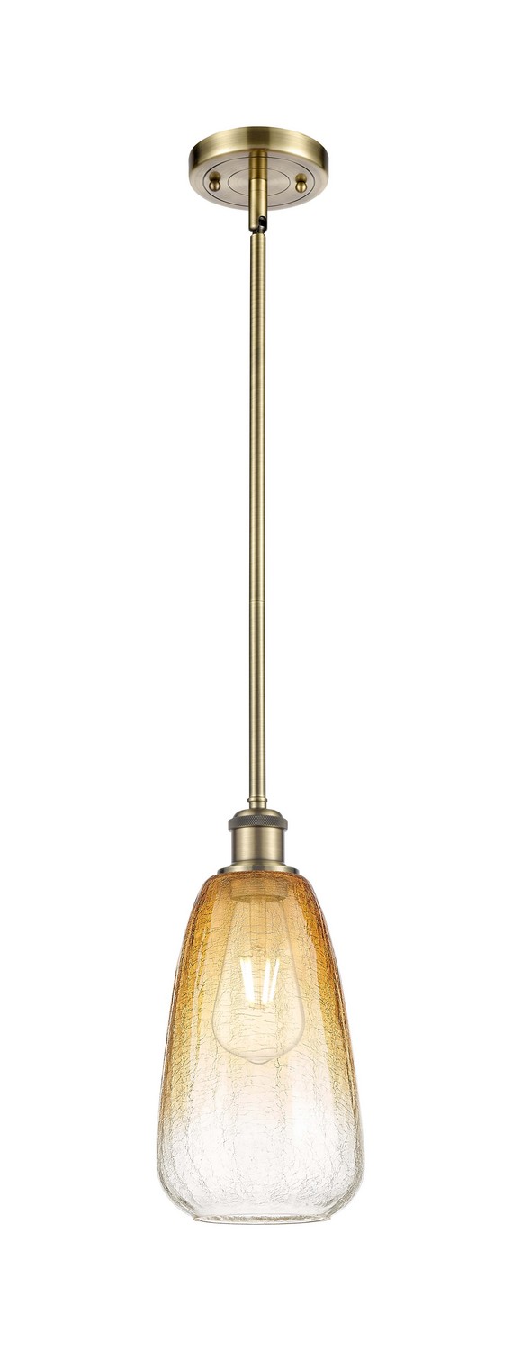 One Light Mini Pendant by Innovations - Ballston Collection, Antique Brass Finish - 516-1S-AB-G480-6AM