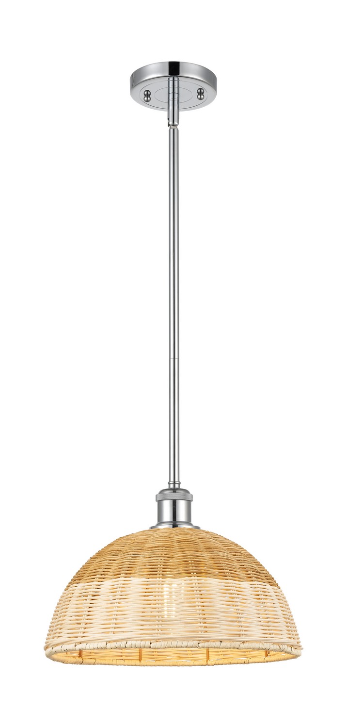 One Light Mini Pendant by Innovations - Ballston Collection, Polished Chrome Finish - 516-1S-PC-NBD2-12-NAT