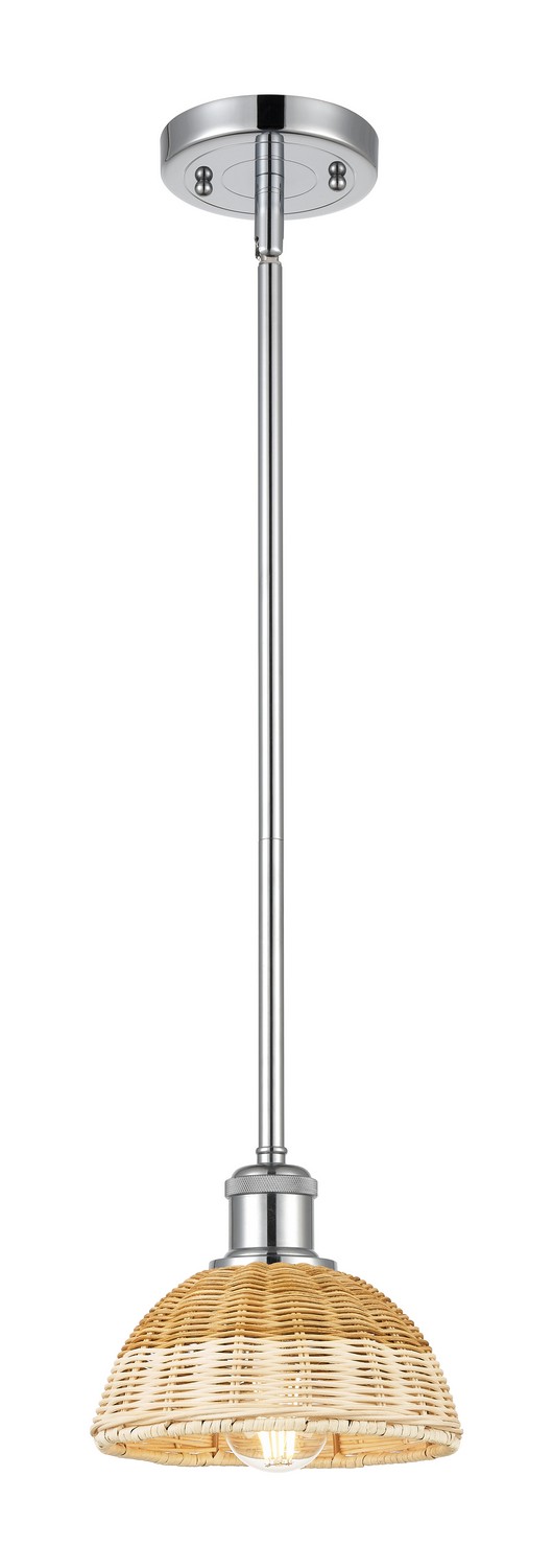 One Light Mini Pendant by Innovations - Ballston Collection, Polished Chrome Finish - 516-1S-PC-NBD2-75-NAT