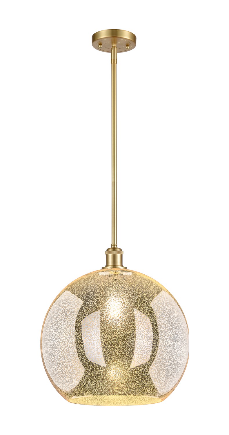 One Light Pendant by Innovations - Ballston Collection, Satin Gold Finish - 516-1S-SG-G128-14
