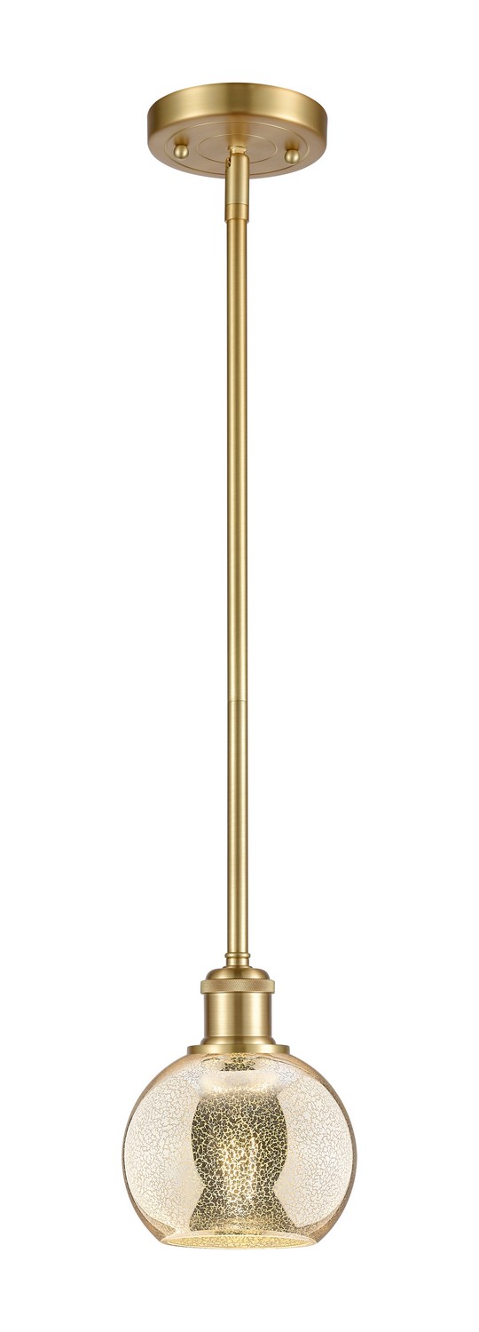 One Light Mini Pendant by Innovations - Ballston Collection, Satin Gold Finish - 516-1S-SG-G128-6
