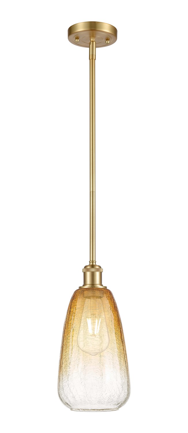 One Light Mini Pendant by Innovations - Ballston Collection, Satin Gold Finish - 516-1S-SG-G480-6AM
