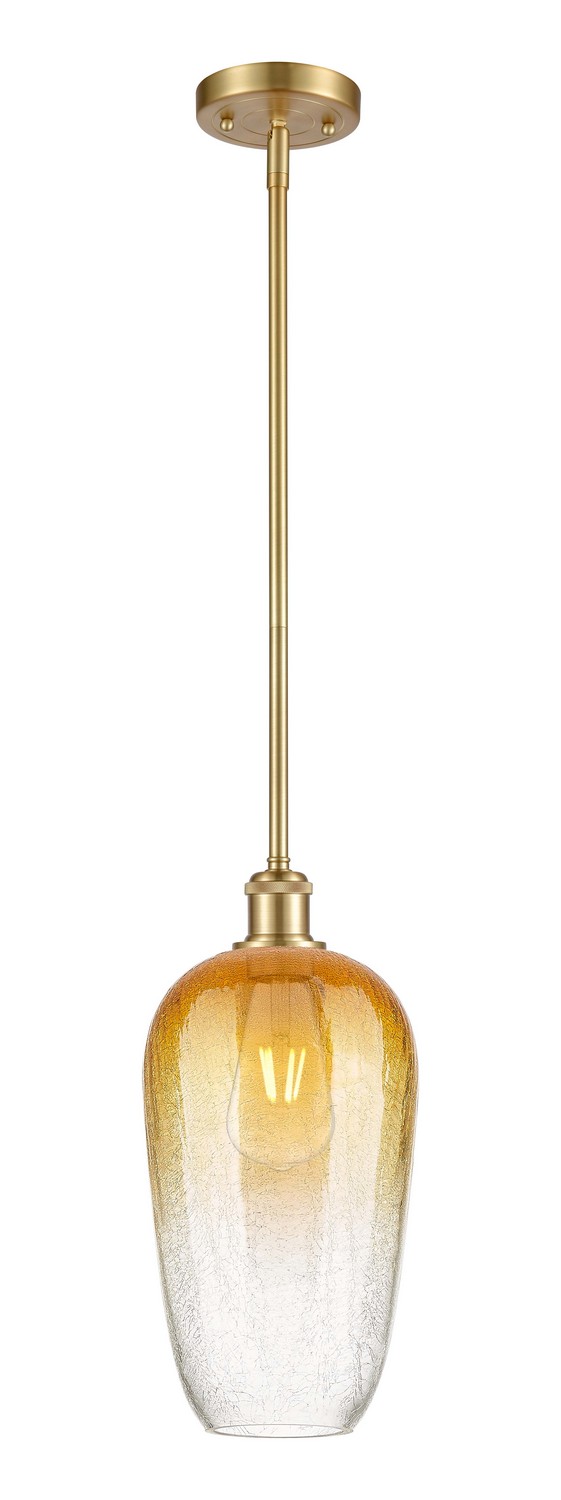 One Light Mini Pendant by Innovations - Ballston Collection, Satin Gold Finish - 516-1S-SG-G484-7AM