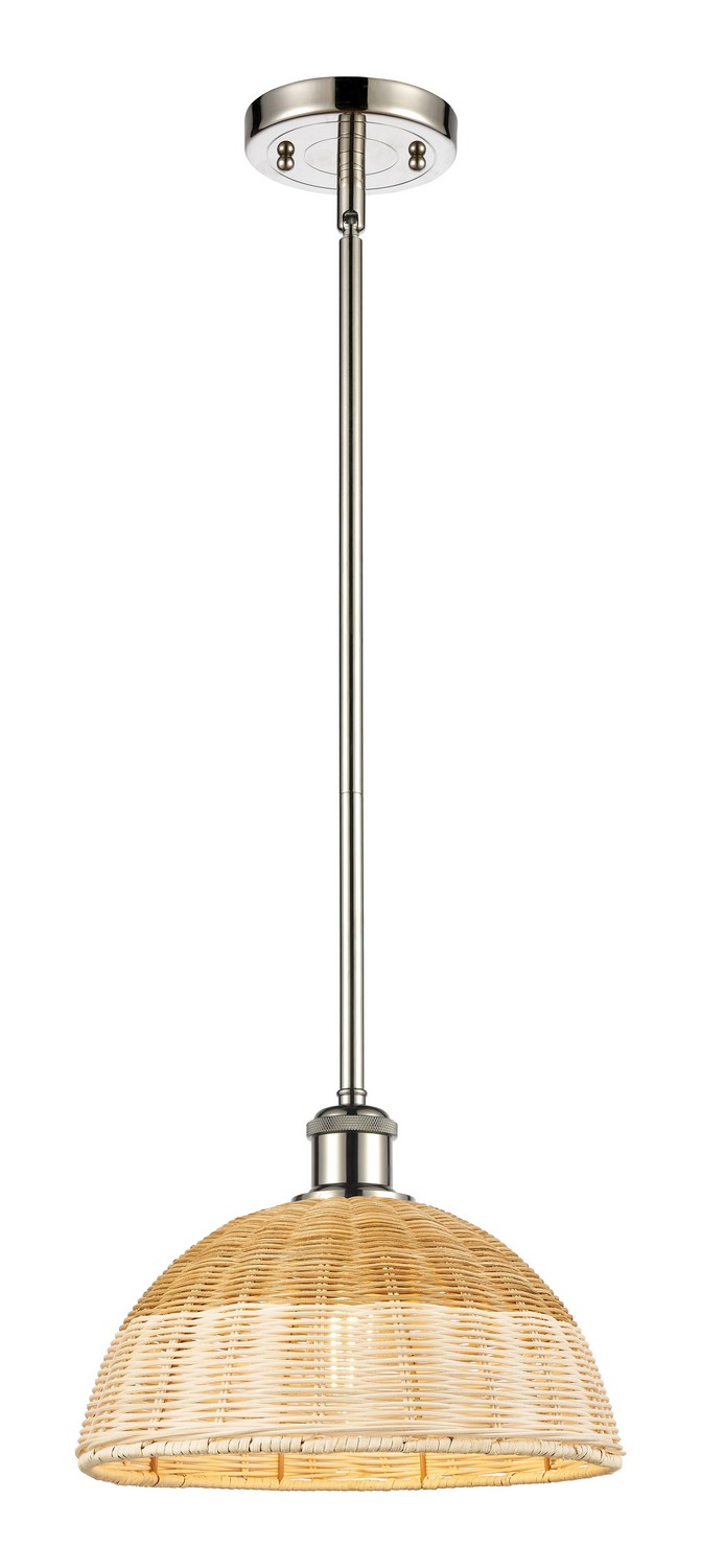 One Light Mini Pendant by Innovations - Ballston Collection, Brushed Satin Nickel Finish - 516-1S-SN-NBD2-12-NAT