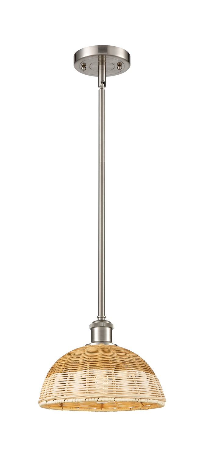 One Light Mini Pendant by Innovations - Ballston Collection, Brushed Satin Nickel Finish - 516-1S-SN-NBD2-9-NAT
