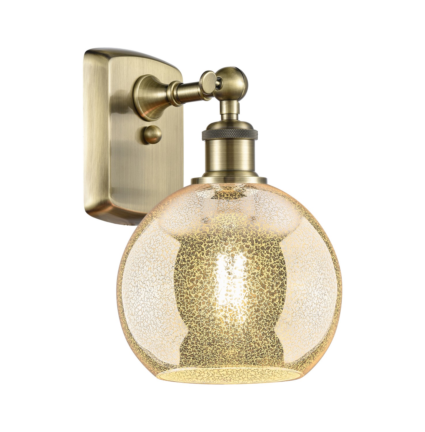 One Light Wall Sconce by Innovations - Ballston Collection, Antique Brass Finish - 516-1W-AB-G128-8