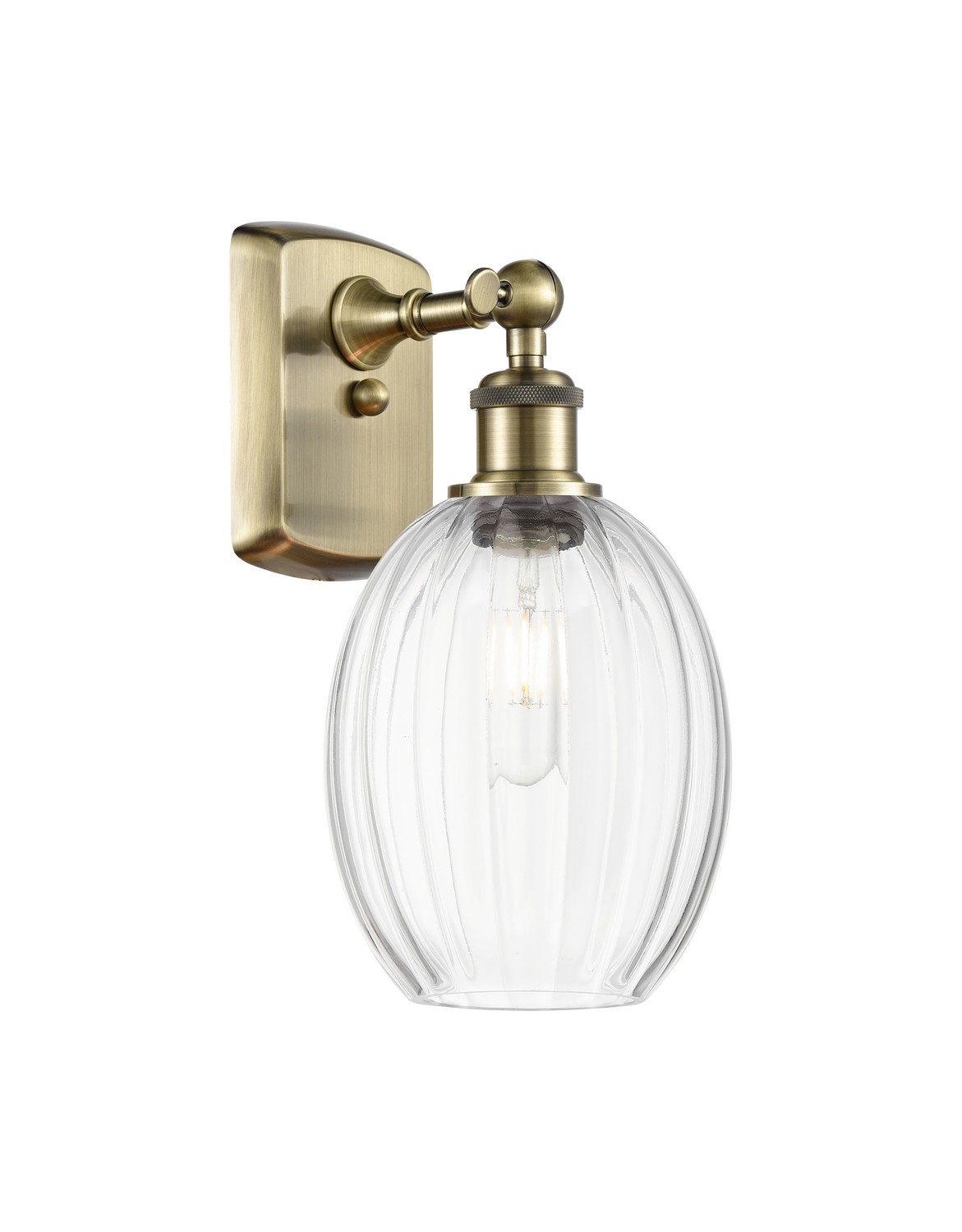 One Light Wall Sconce by Innovations - Ballston Collection, Antique Brass Finish - 516-1W-AB-G459-6CL