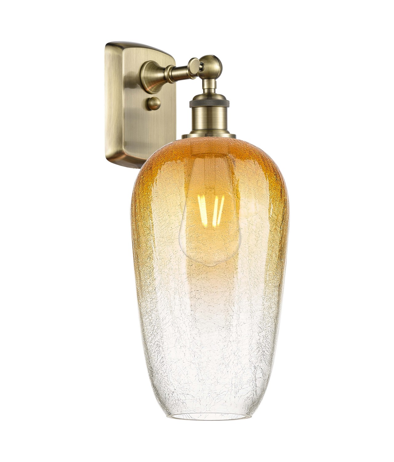 One Light Wall Sconce by Innovations - Ballston Collection, Antique Brass Finish - 516-1W-AB-G484-7AM