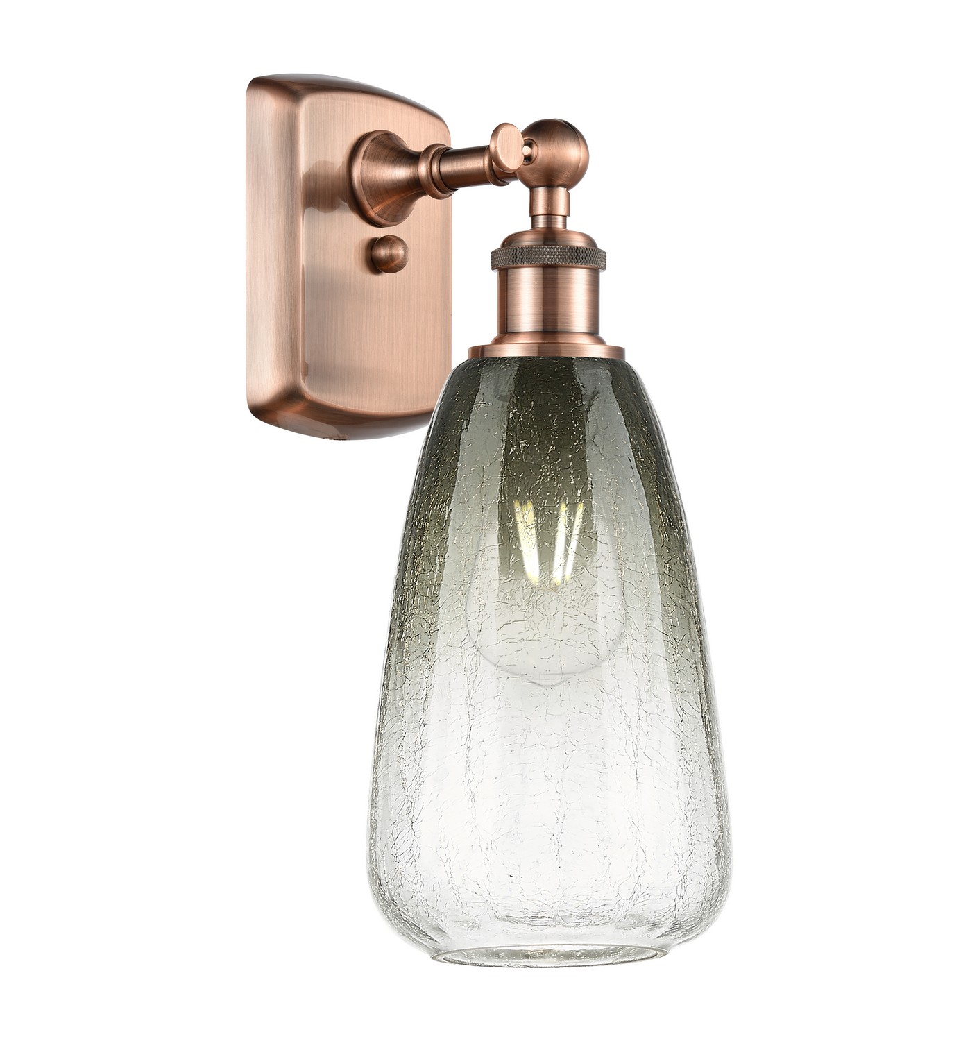 One Light Wall Sconce by Innovations - Ballston Collection, Antique Copper Finish - 516-1W-AC-G480-6SL